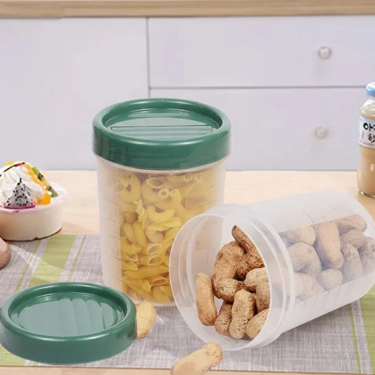 3 Piece 400ml Plastic Containers For Snacks & Pantry, Kitchen Accessories