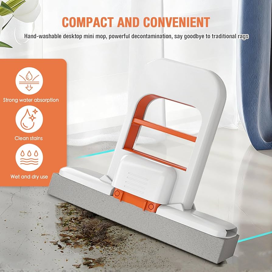 Handheld Mini Mop Squeeze Cleaner For Quick Cleaning