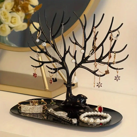 Luxe Crown Jewelry Display Stand Organizer