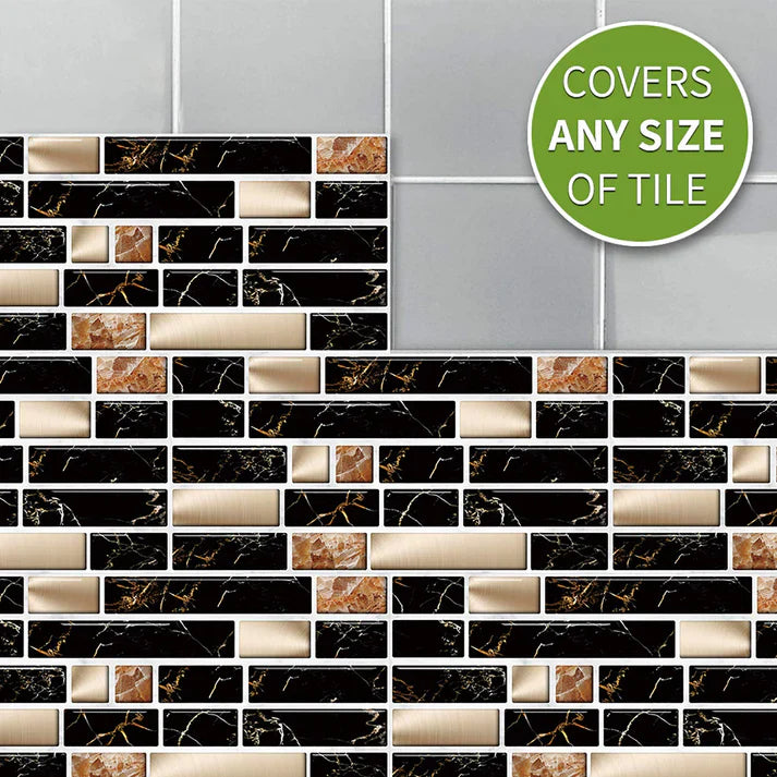 Rustic Wood Tile Stickers – 24 PCS | Self-Adhesive | Water-Resistant (7X4.5 Inch)
