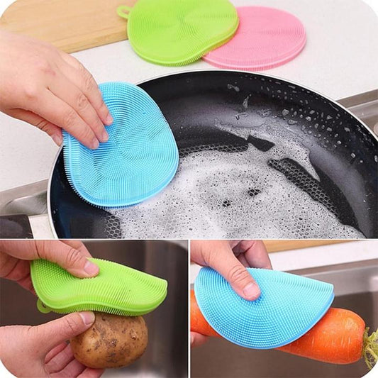Silicone Cleaning Brushes Soft Silicone Scouring Pad