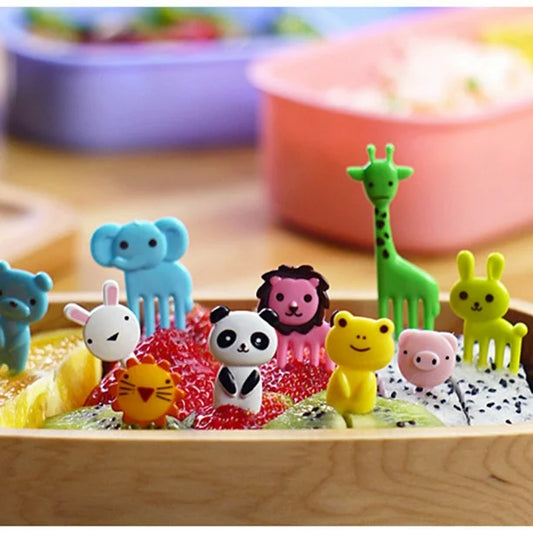 10Pcs Cartoon Fork Set