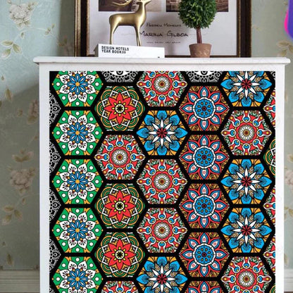 12Pcs Hexagon Tile Stickers