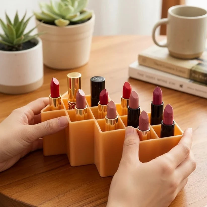 12 Grid Plastic Lipistic Organizer, Cosmetic Organizer 
