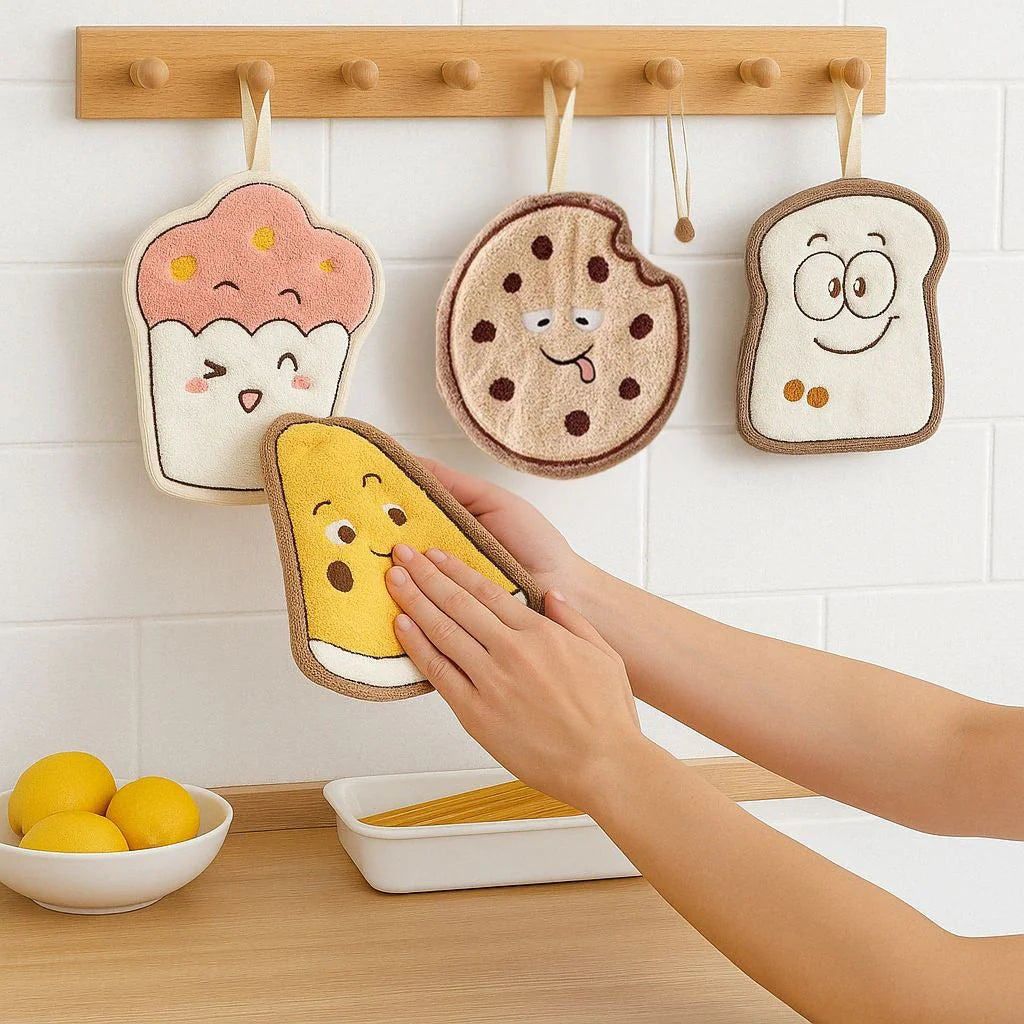1Pcs Kitchen Cartoon Towel, Home and Living 