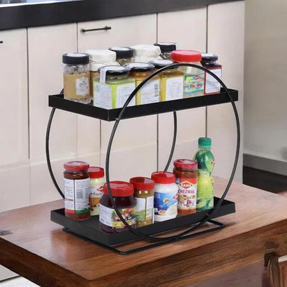 2 Tier Metal Decorative Tray