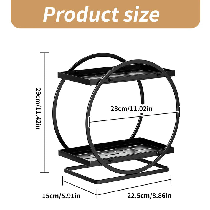 2 Tier Metal Decorative Tray