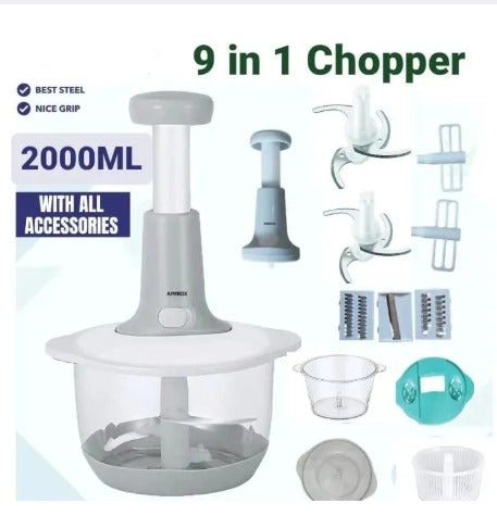 Multi Purpose Push Chopper (9 In 1)