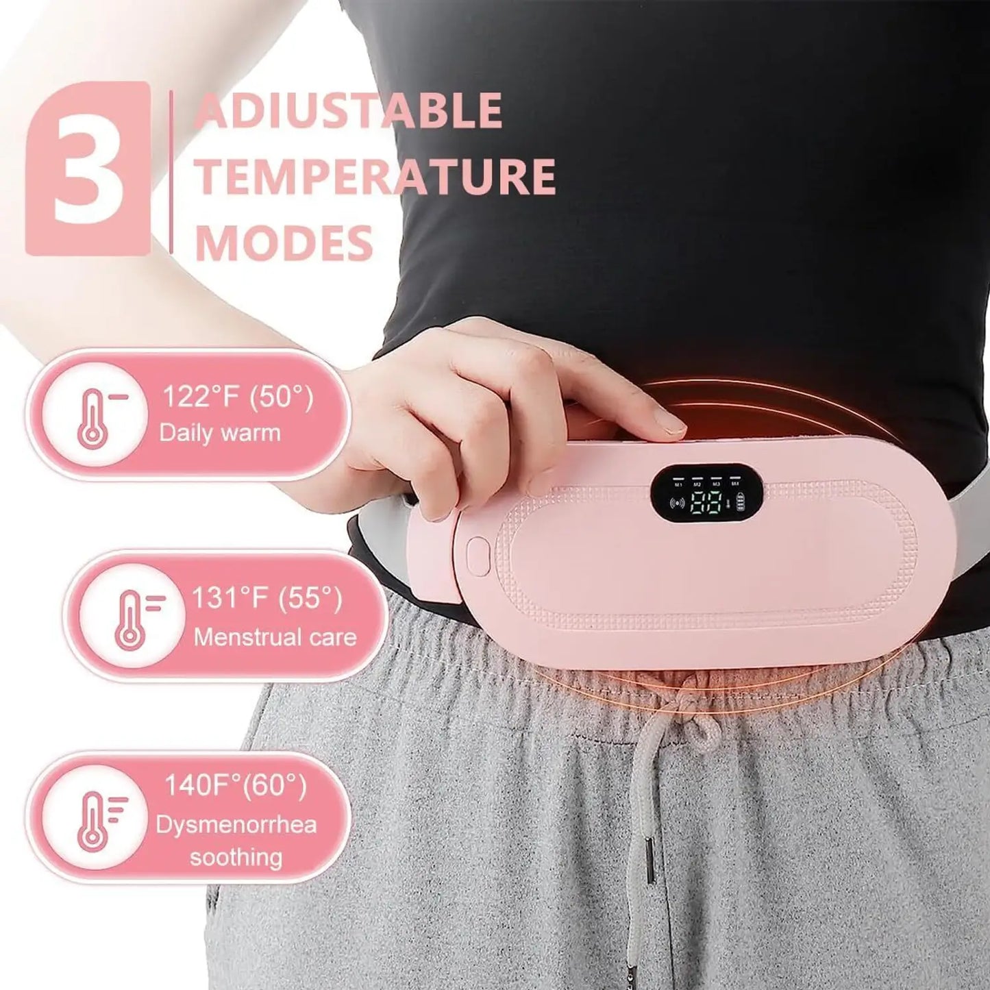 Cramp Relief Belt With Heat Therapy For Women & Girls