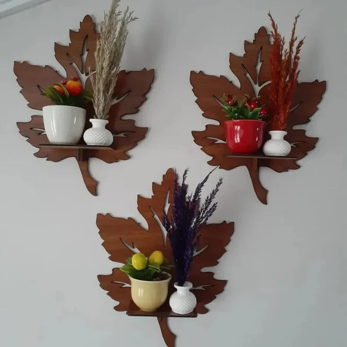  4Pcs Leaf Shelf