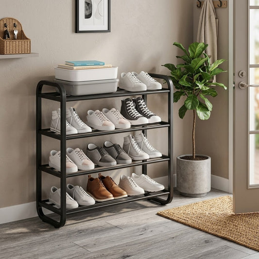 4 Layer Multi-Functional Shoe Rack Space Saving Storage Organizer