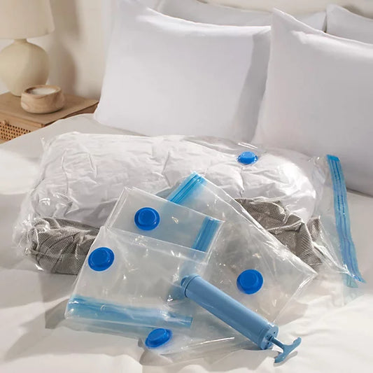 5Pcs Air-Tight Vacuum Bags With Hand Pump