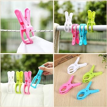 12 Pcs Jumbo Grip Laundry Pegs – Non-Slip Design