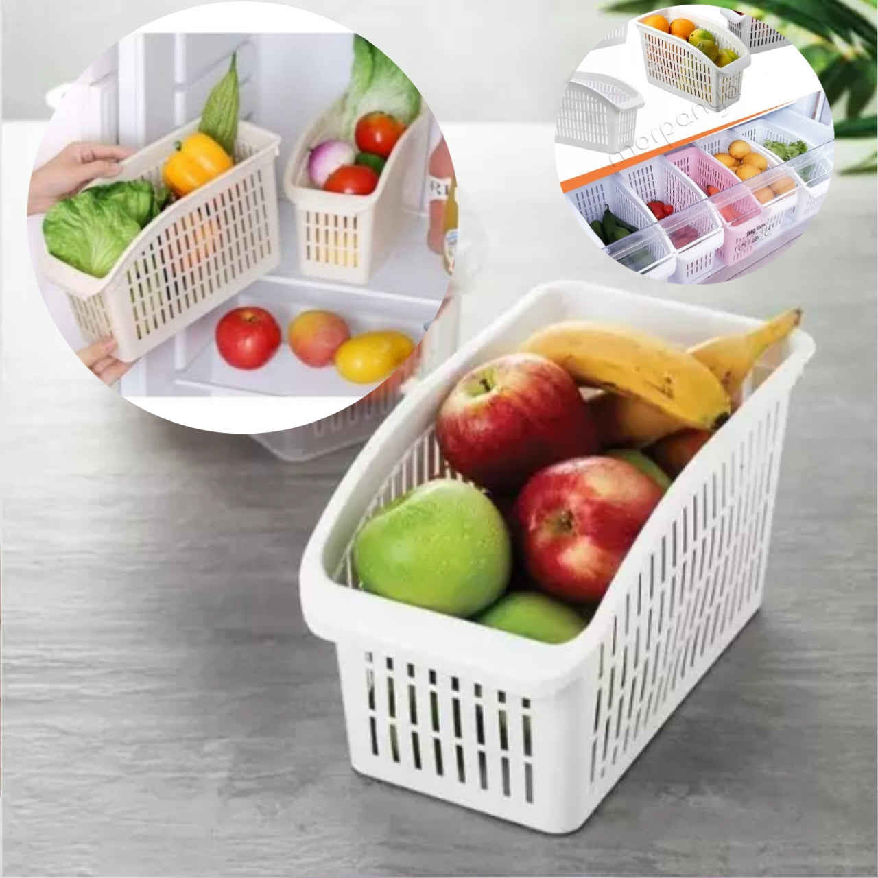 Fridge Organizer Storage, baskets For fruits & Vegetables