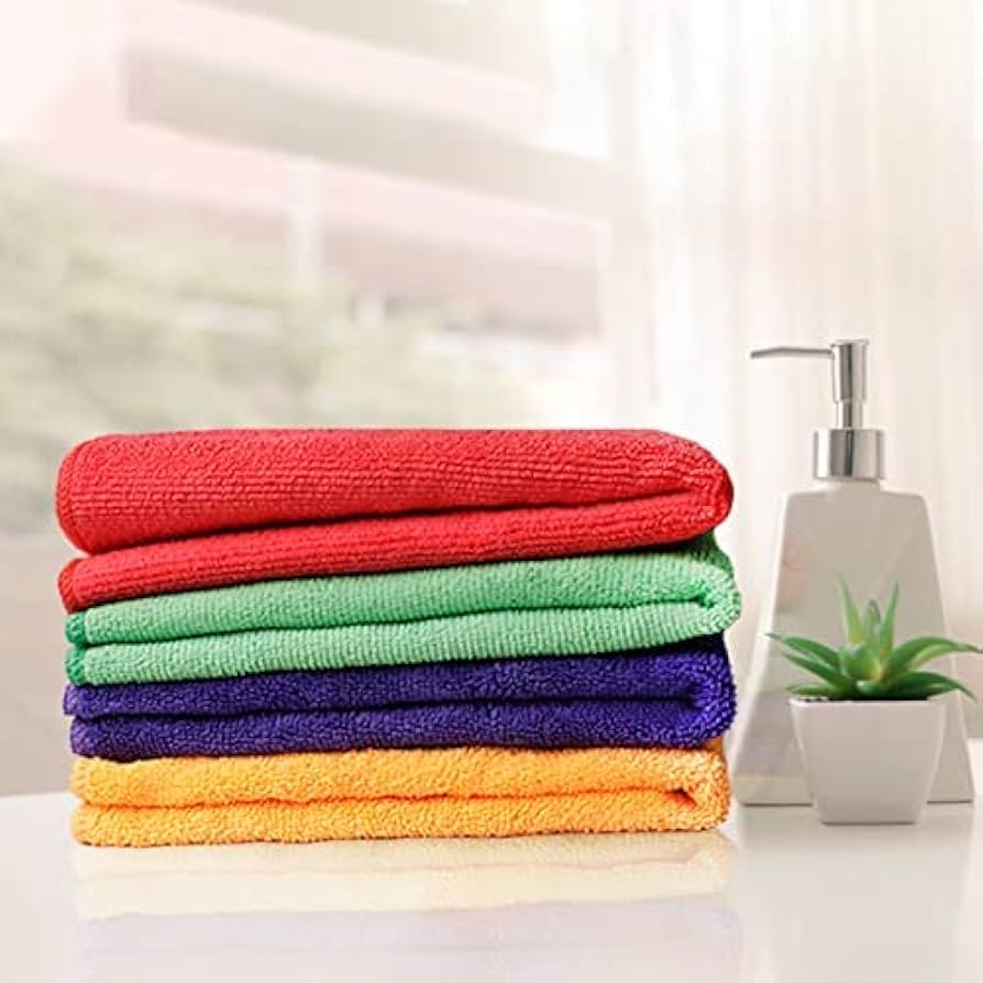 6PCS Soft Microfiber Cleaning Cloth Set Reusable Household Use