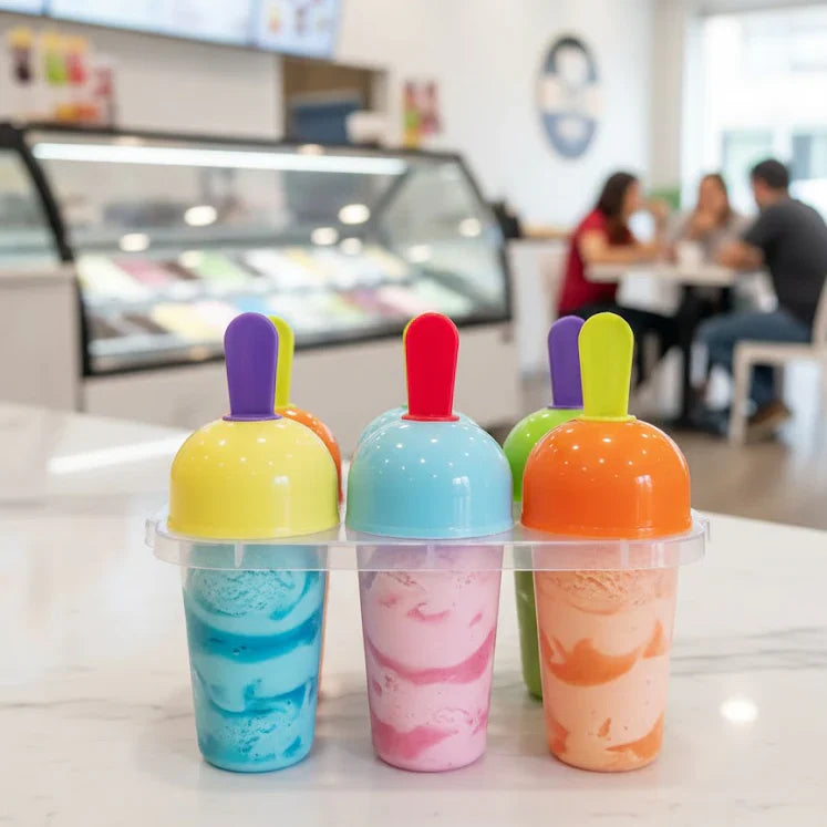 6 Piece Popsicle Maker BPA Free For Homemade Ice Pops, Kitchen Accessories 