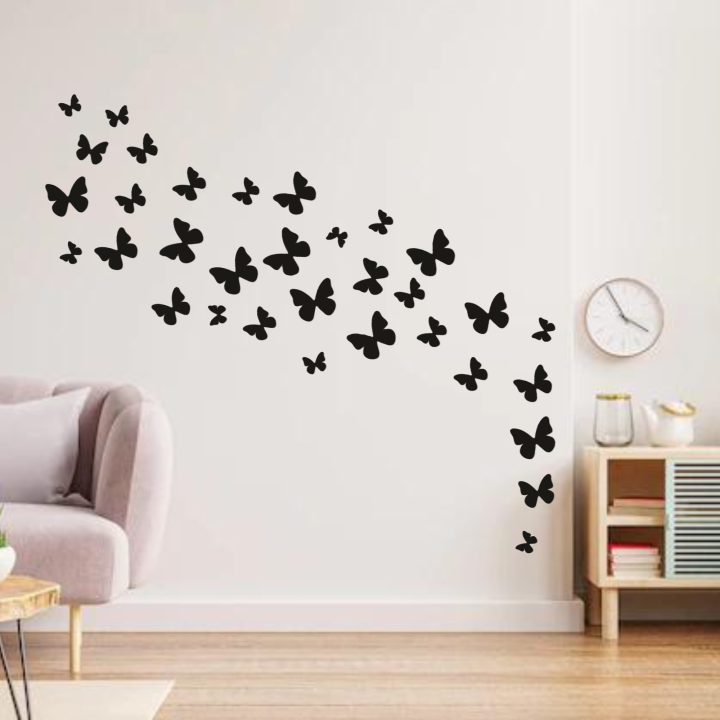 30 Pcs Nature's Butterflies Wooden Wall Art Collection