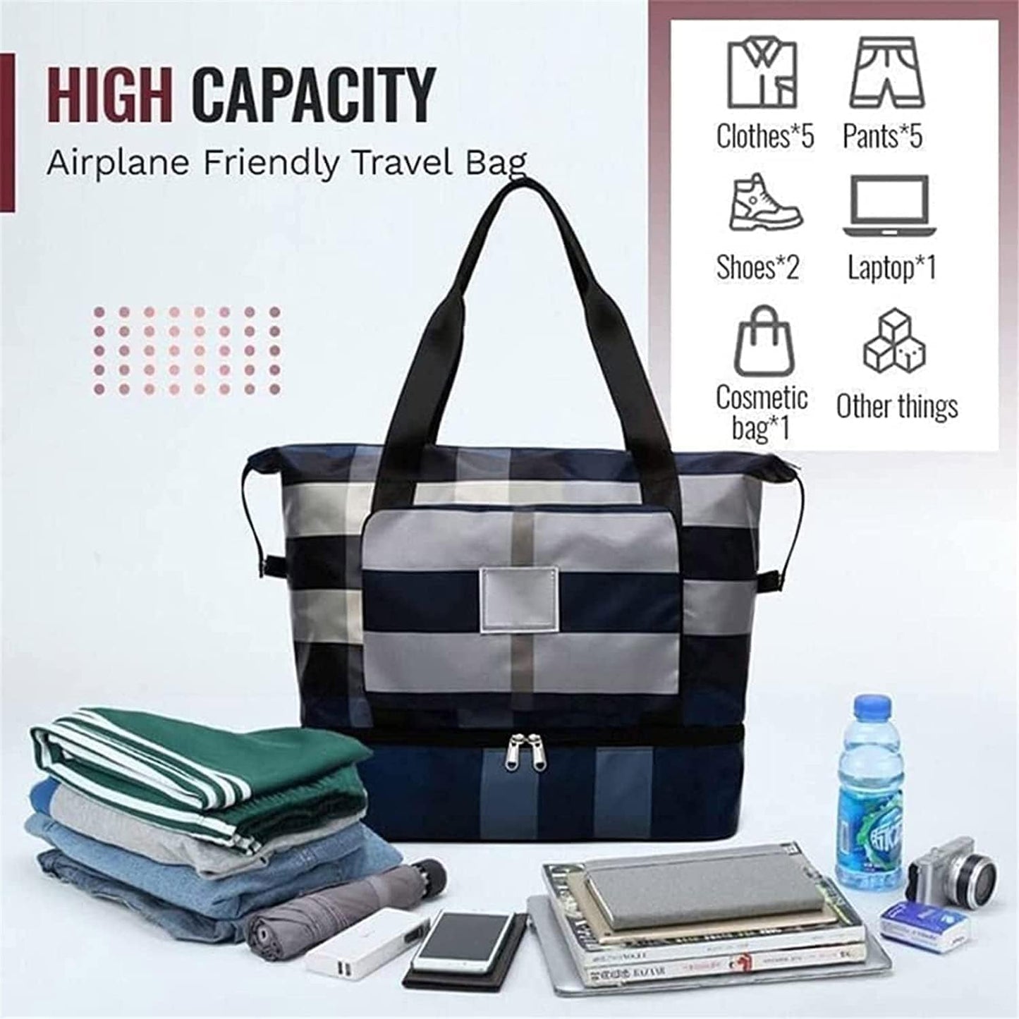 Expandable Travel Bag Large Capacity