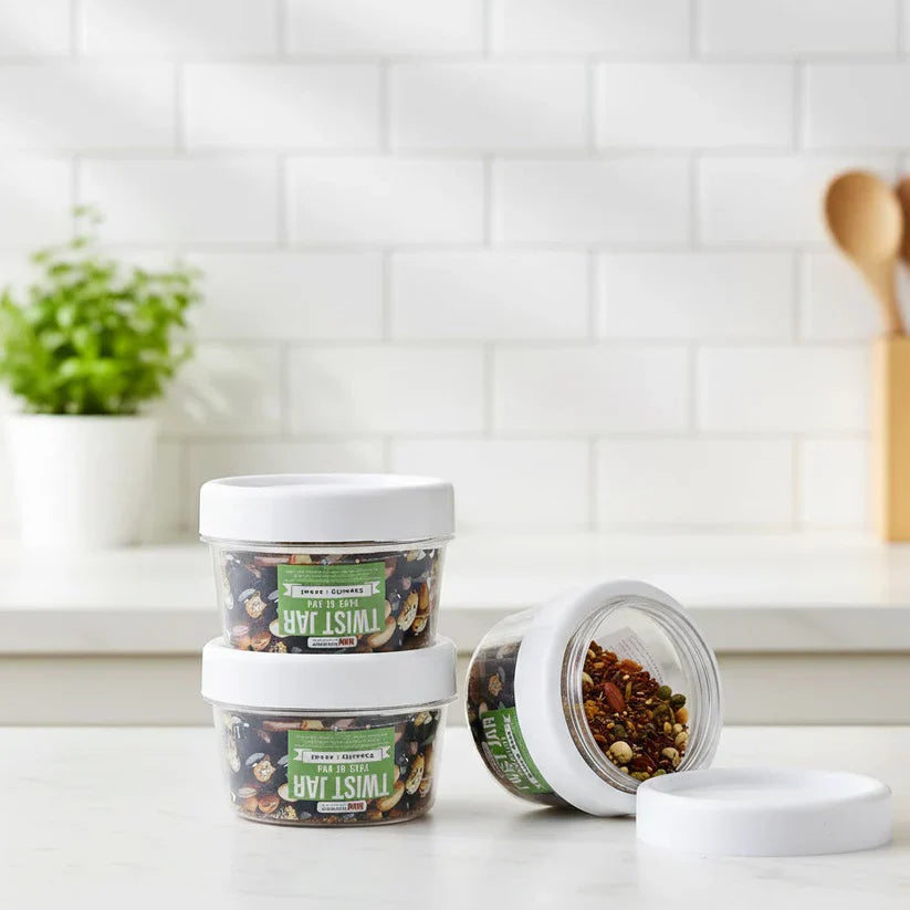 4 Pack 200ml Twist Lid Jars For Spices & More, Kitchen Accessories 