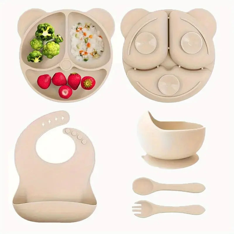 BPA Free Silicone Toddler Mealtime Feeding Set