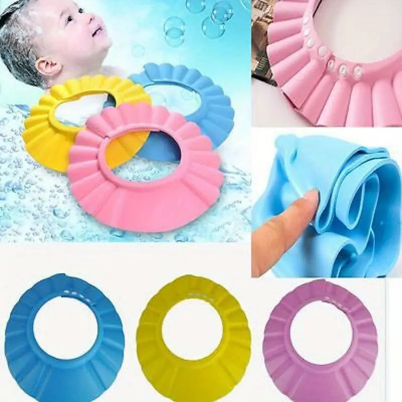 Baby Shower Hat Soft Waterproof Bath Cap for Toddlers