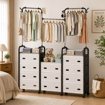 Bedroom Coat Rack – Multipurpose Clothes Hanging & Drying Stand