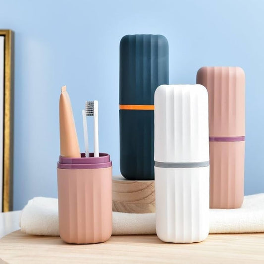 Durable Ribbed Toothbrush Organizer Case