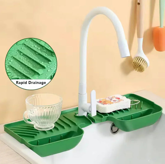 Faucet Silicone Splash Guard, Sink Drain Mat