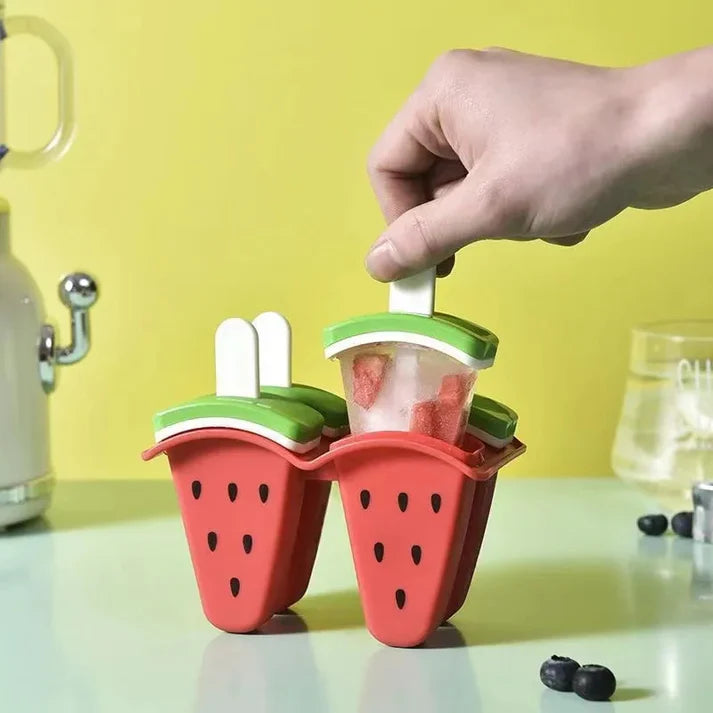 4 Pcs Sweet Fruit Ice Pop Makers