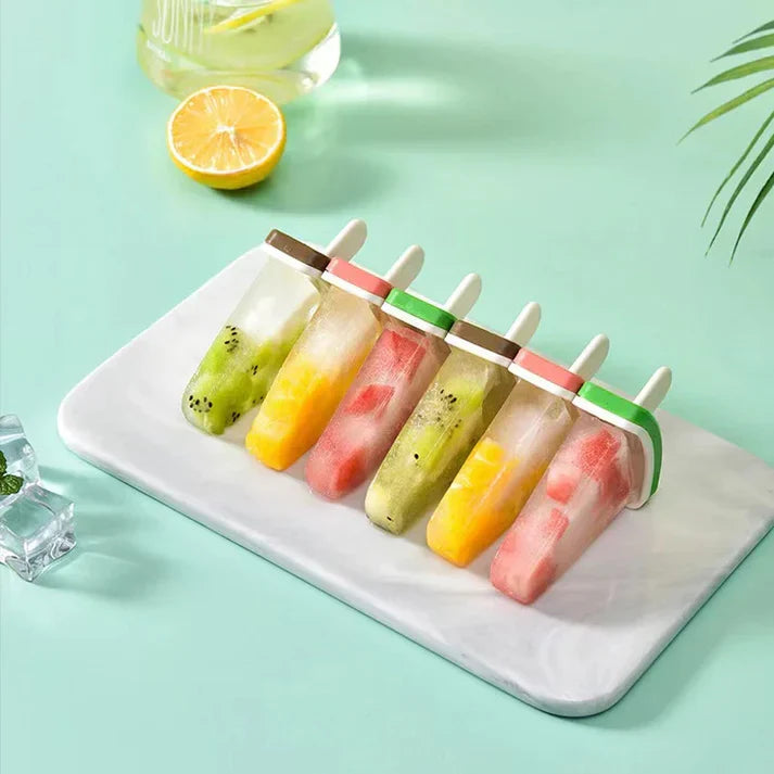 4 Pcs Sweet Fruit Ice Pop Makers