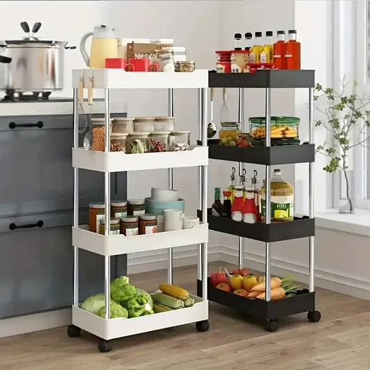 Heavy-Duty 4 Layer Utility Trolley Cart With Casters