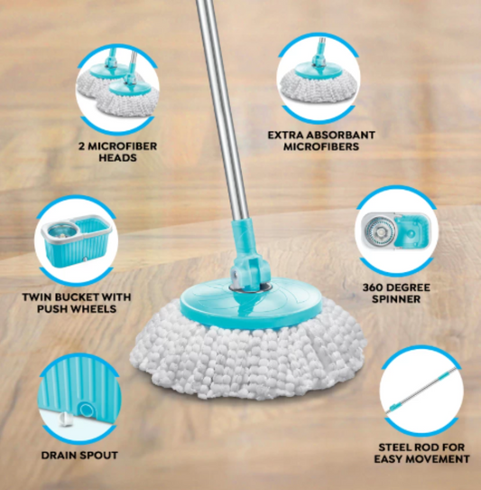 Heavy-Duty Stainless Steel Mop Stick with Rotating Joint