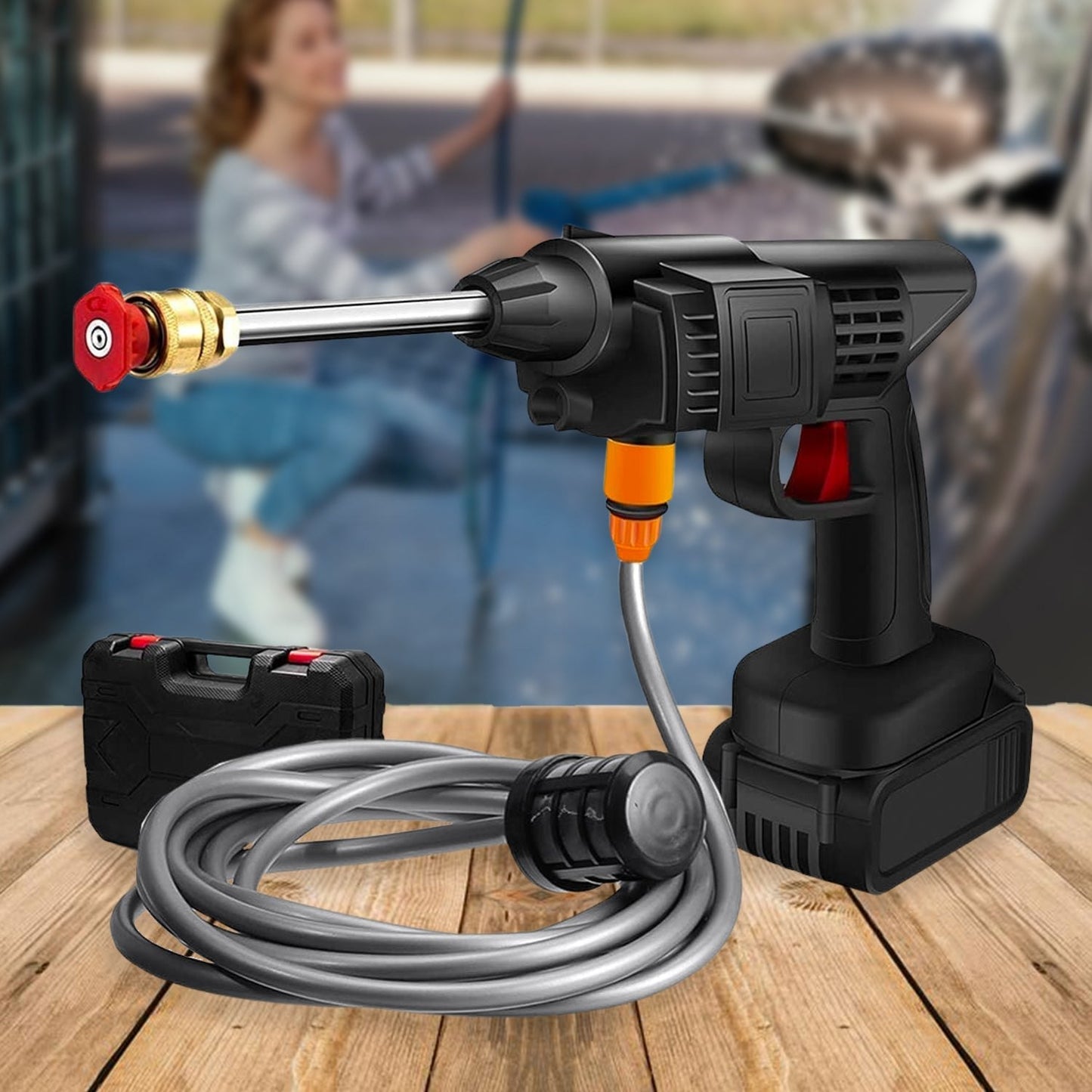 High Power Portable Wireless Car Spray Washer Tool