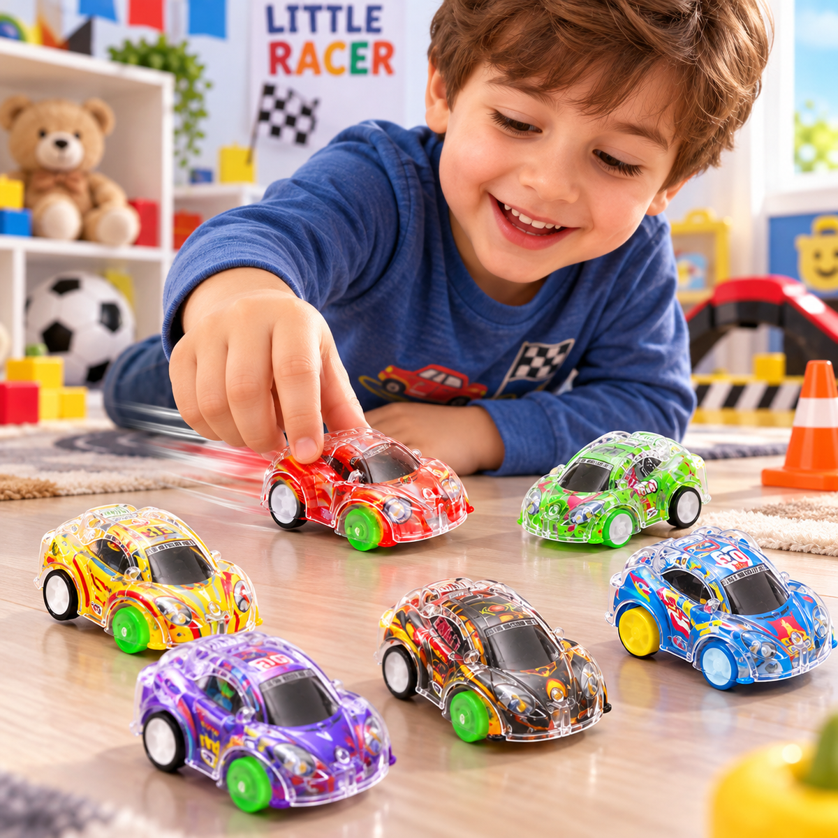 Kids Mini Racing Cars – Pack of 3 Pull Back Toy Cars