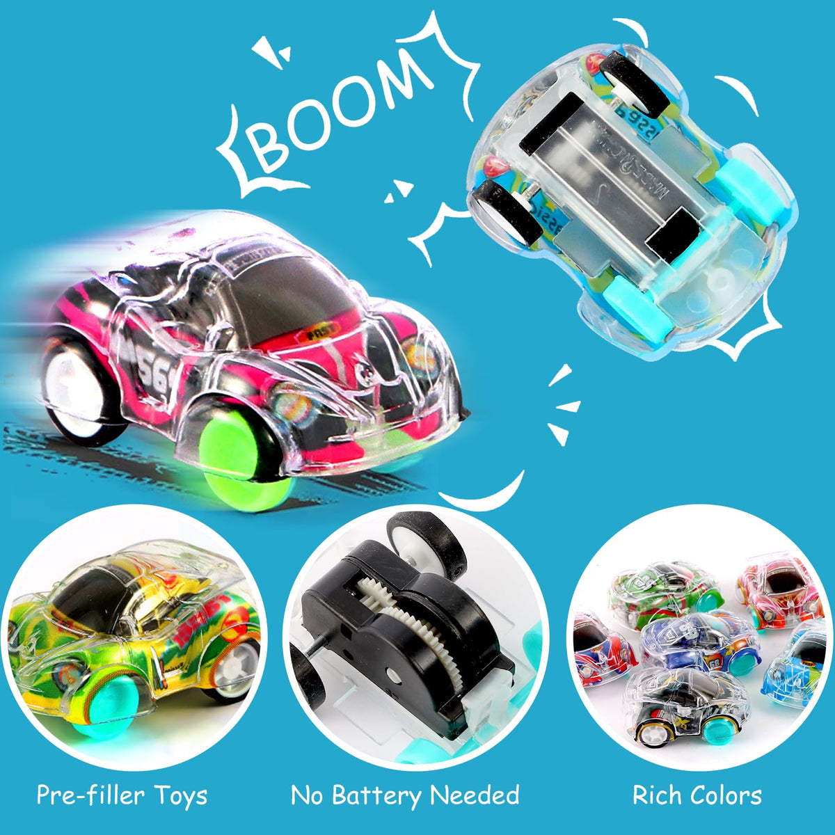 Kids Mini Racing Cars – Pack of 3 Pull Back Toy Cars