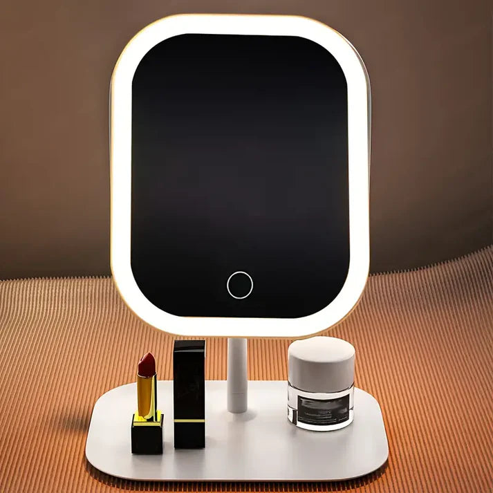USB-Powered Lighted Beauty Mirror With Touch Controls