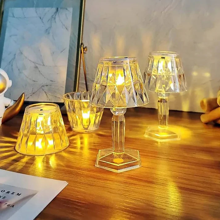 Mini Crystal Table Lamp, Home and Living 