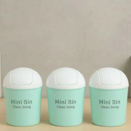Small Plastic Desktop Trash Bin For Office & Kitchen
