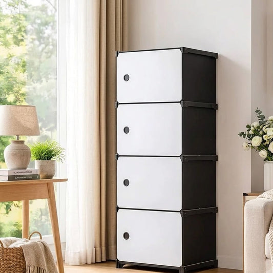 Multi-Tier Plastic Wardrobe Storage Organizer