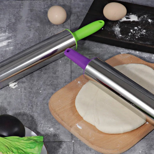 Multicolor 304 Stainless Steel Dough Roller for Kitchen Baking
