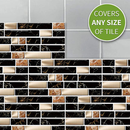 Rustic Wood Tile Stickers – 24 PCS | Self-Adhesive | Water-Resistant (7X4.5 Inch)