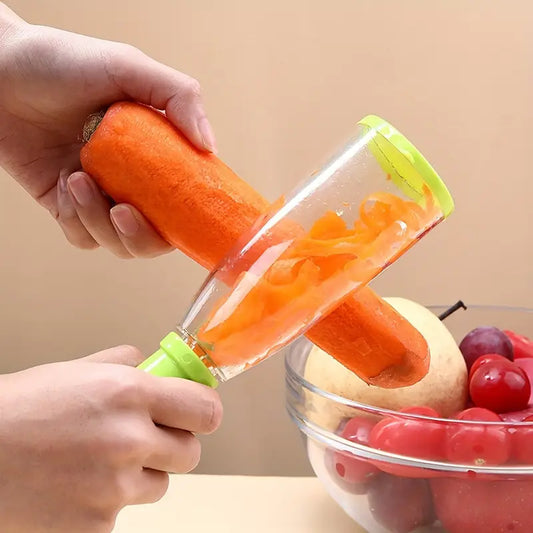 Portable Stainless Steel Peeling Tool With Storage Chamber