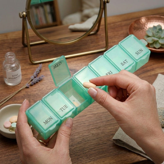Portable Weekly Tablet Organizer