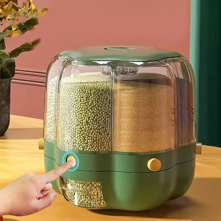 Rotating Rice Barrel, Kitchen Accessories 