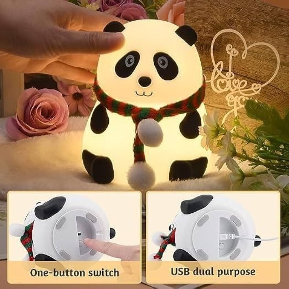 Silicon Panda Lamp, Home and Living