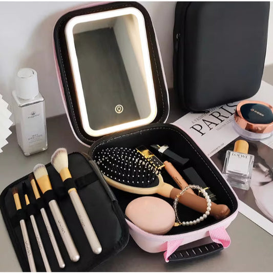 Smart Cosmetic Storage Box with Mirror