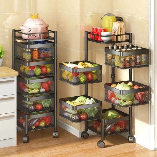 Square Metal Utility Cart for Home & Office