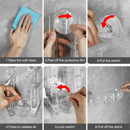 No-Drill Wall-Mounted Dryer Rack