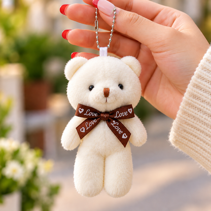 Teddy Bear Plush Keychain – Adorable Bag Charm & Gift Accessory