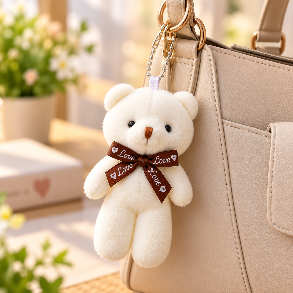 Teddy Bear Plush Keychain – Adorable Bag Charm & Gift Accessory